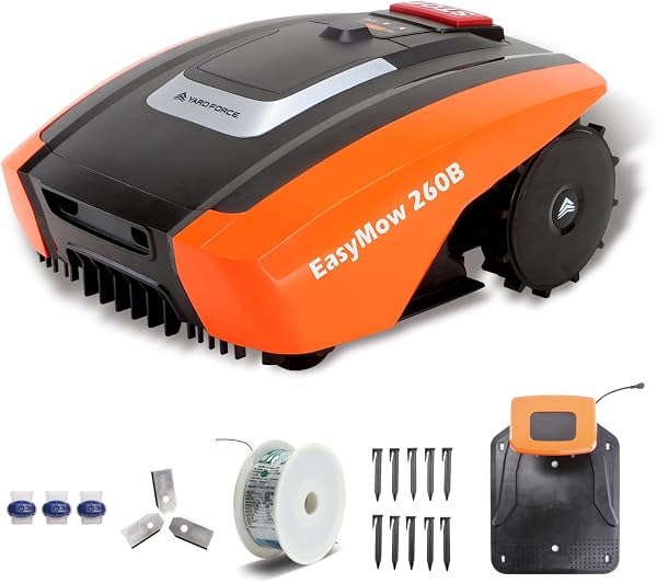Robot tondeuse Easymow 260B pour jardin jusqu'à 260 m², batterie 20V, pente 30 %, Bluetooth
