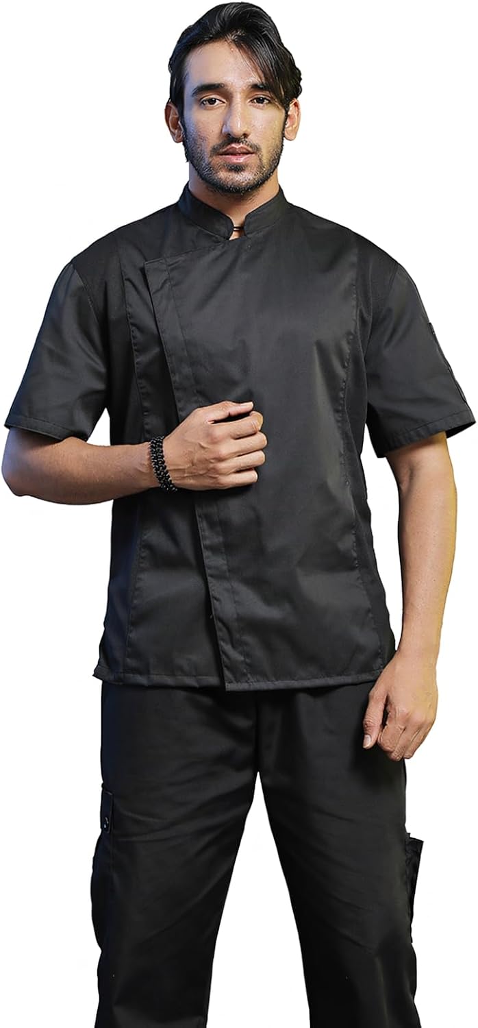 TopTie Unisex Short Sleeve Chef Coat Jacket - Image 2
