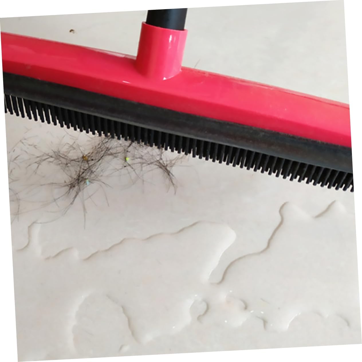 KOMBIUDA Pet Hair Cleaner Broom Handle for Hair Removal Versatile Mop for Carpets Rugs and