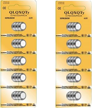 4.5V Alkaline Button Cell Batteries, 3SR626SW, 10 Pack