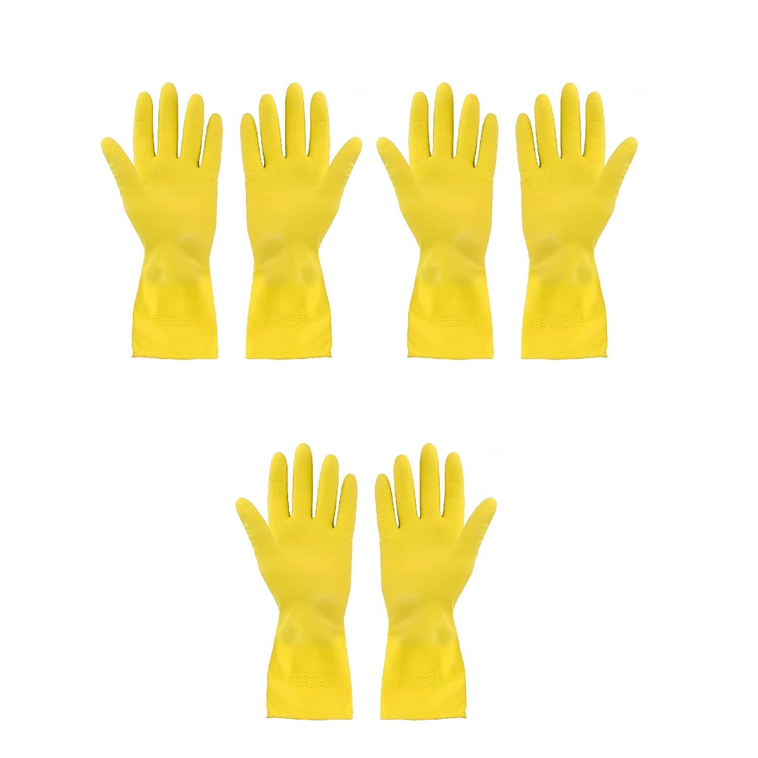 MEGHARSH Rubber Hand Gloves Reusable Washing Cleaning Kitchen Garden (3 Pairs_Large)(Color May Vary) (B0BQYFPW4H) Amazon Price History, Amazon Price Tracker