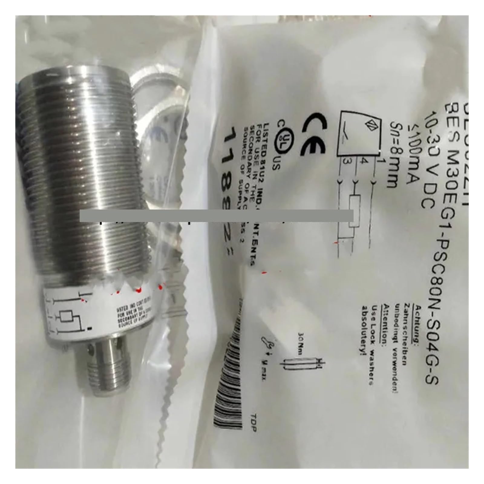 NACODLUL 2Pcs Proximity Sensor BES02ZH M30EG1-PSC80N-S04G-S