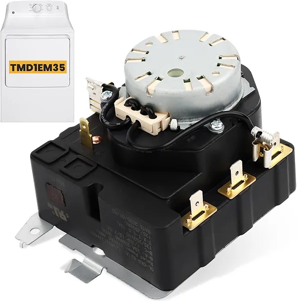 WE04X25280 Dryer Timer TMD1EM35 234D2377P005 Compatible for GE Dryer Timer Replacement GTD33EASK0WW GTX22EASK0WW GTX33EASK0WW HTX21EASK0WW for Ge Dryer Parts 1 Year Warranty