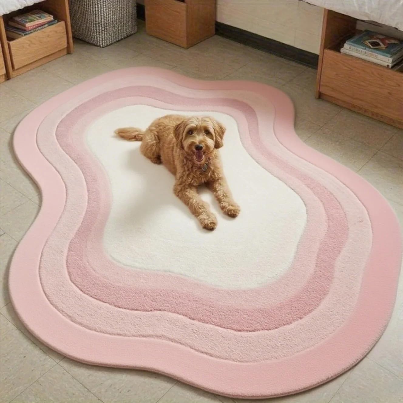Tapis de sol irrégulier 140x200 cm grand format épais et doux pour chambre