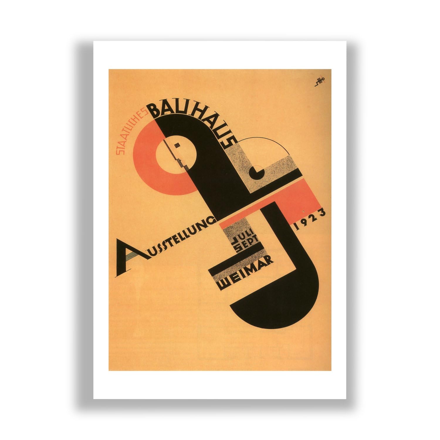 Impression d'art mat Bauhaus Exhibition poster vintage grand format pour decoration murale