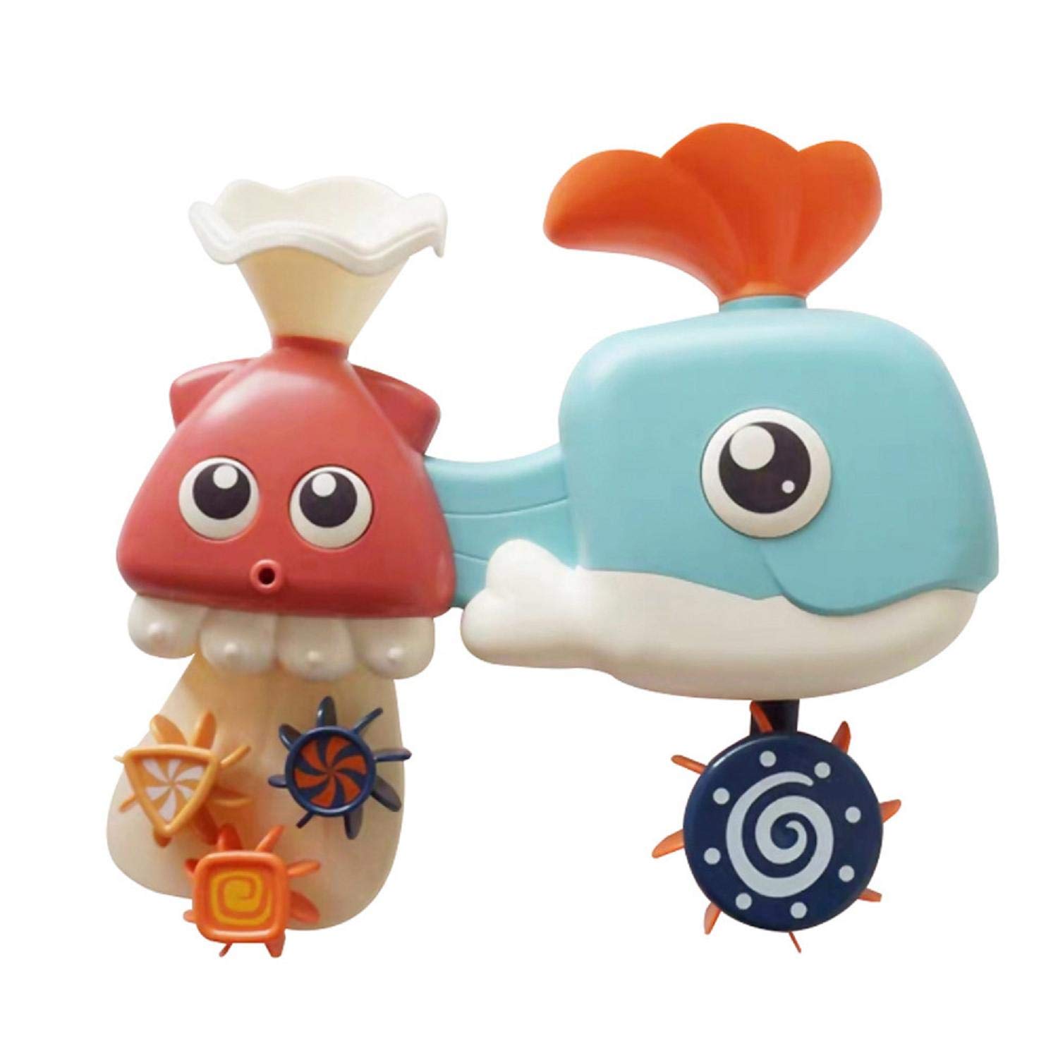 Roysberry Bath Toy - Baby Kids Bath Toys Whale Waterwheel Shower Spray Water Bathtub Bathroom Toy Whale Octopus Turn Children's Bathroom Play Bath Toys, A Great Gift for Kids