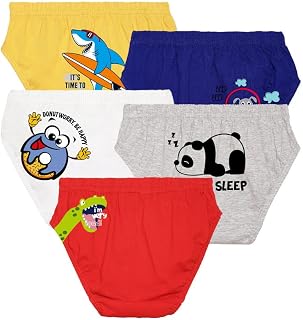Nusyl Boys Multicolor Printed Briefs Combo-Pack of 5(A_Style_117) Price In India