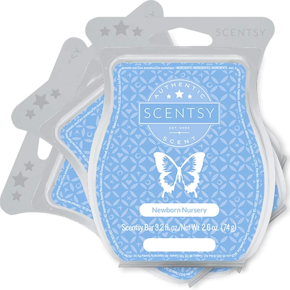 ScentsyNewborn Nursery, Wickless Candle Tart Warmer Wax 3.2 Oz Bar, 3-Pack (3)
