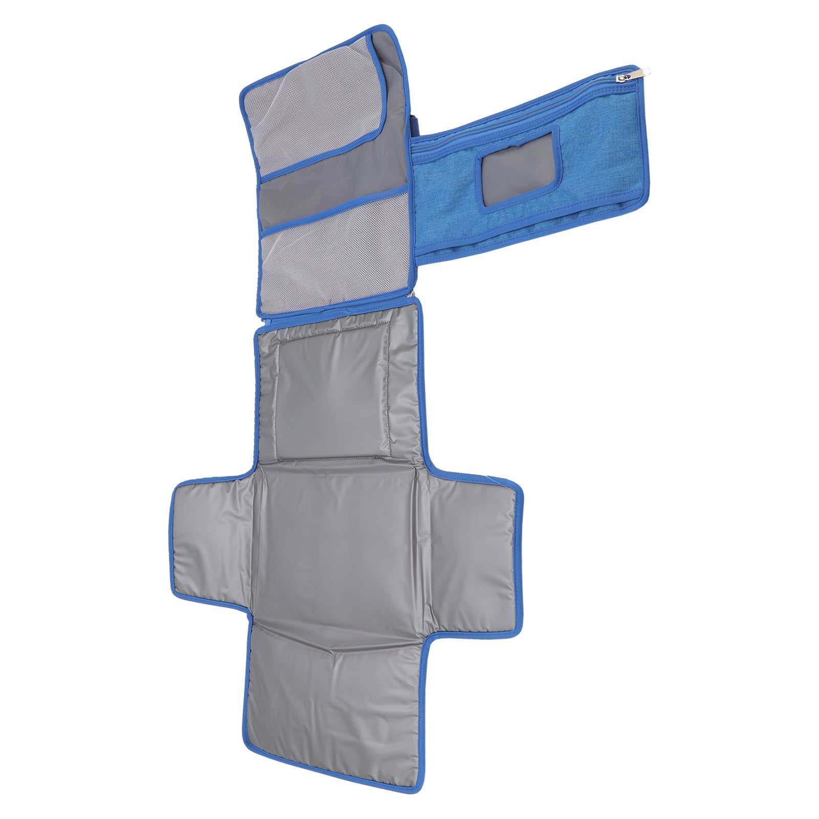 Cambiador de bebé Cambiador de pañales portátil Cambiador de Viaje Plegable con Correa de asa Desmontable para Salidas Cochecito Uso en automóvil Material no Tejido 236 g (Blue)