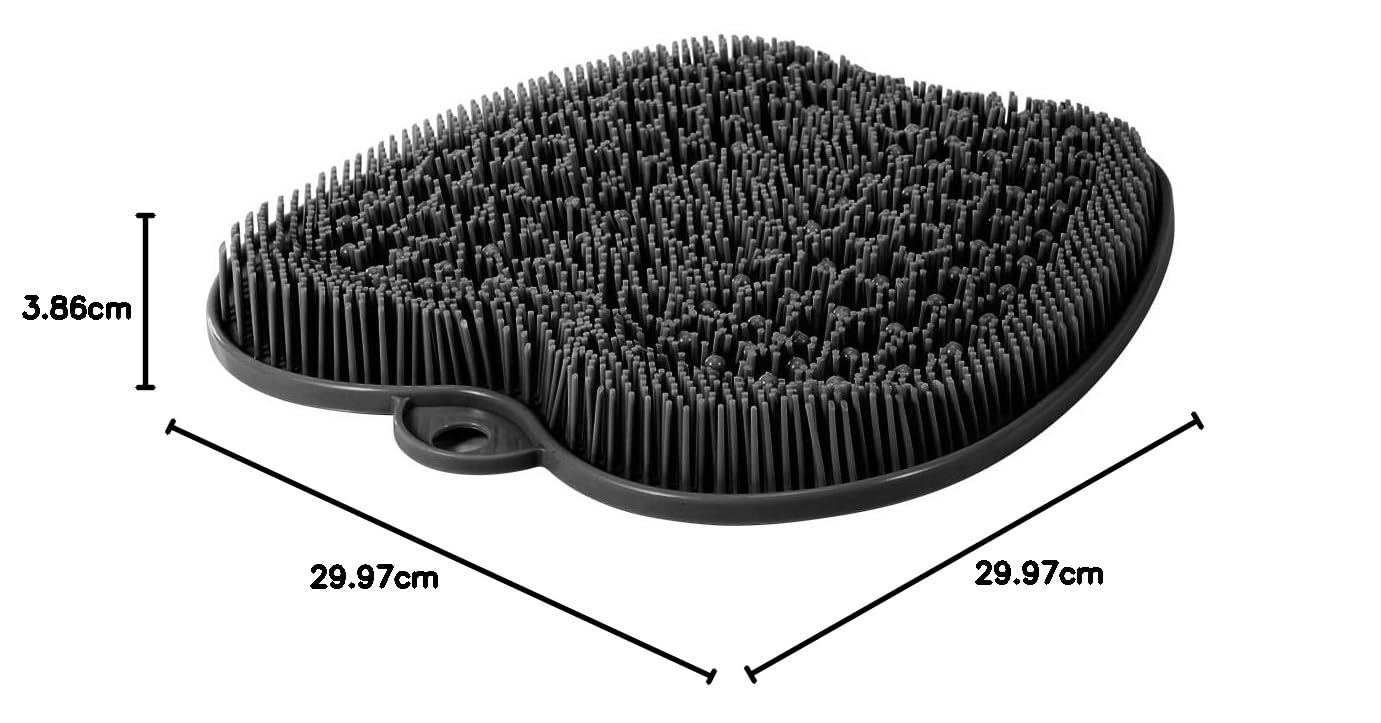 Doccia Foot Scrubber Mat con ventose antiscivolo, spazzola per il piede per pulire ed esfoliare i piedi senza piega, tappetino di riflessologia del piede per rilassarsi i piedi