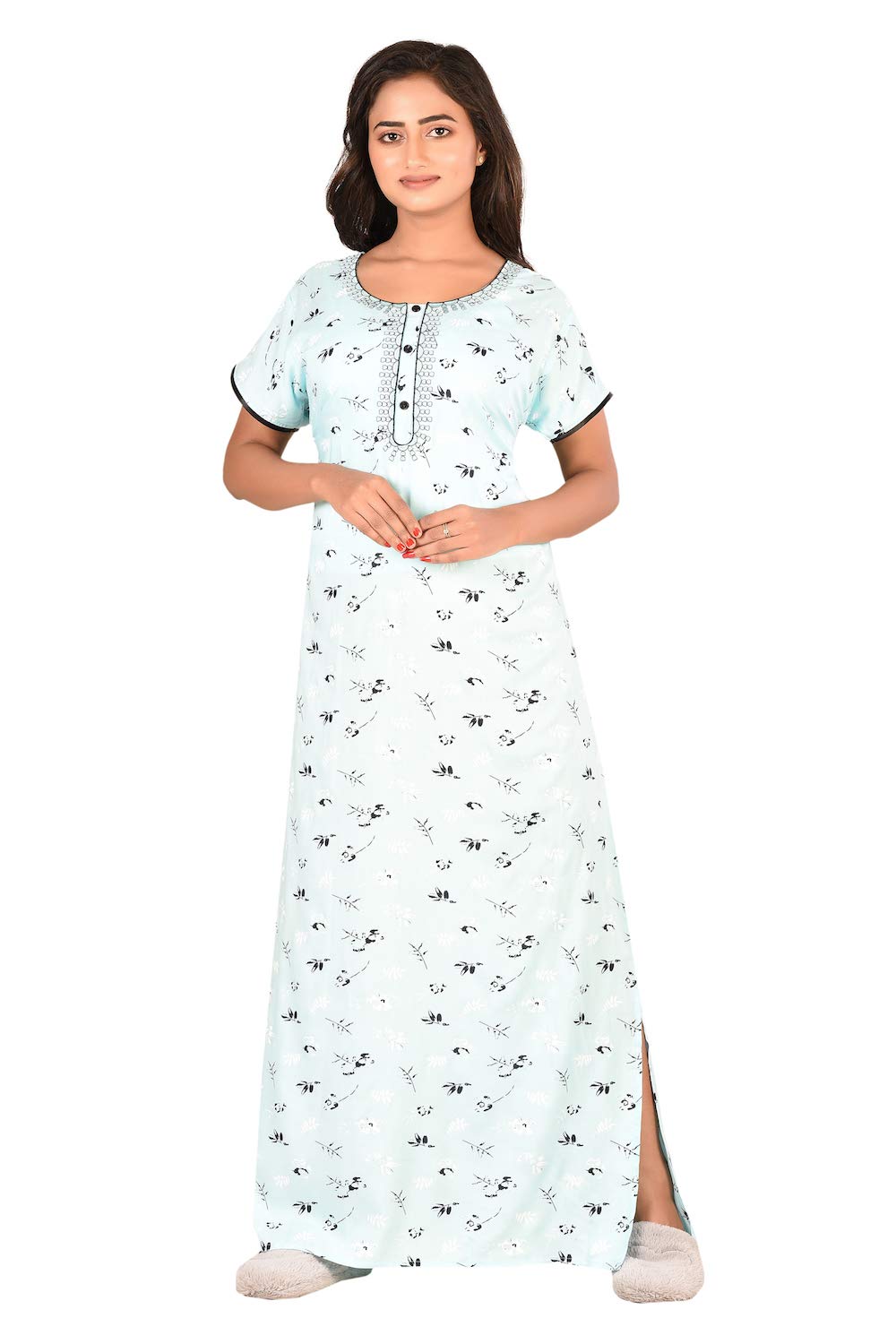 Women's Cotton Maxi Night Gown-image-15