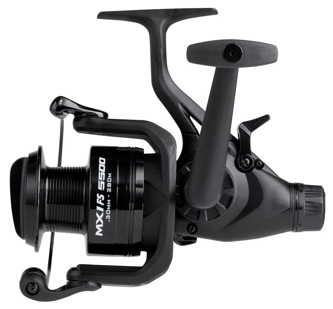 Mitchell MX1 FS Allround Fishing Reel - Spinning Free Spool Freshwater Carp Fishing Reels and Deadbait Pike & Zander Anglers - Robust and lightweight Black Aluminium - 2+1 Bearings