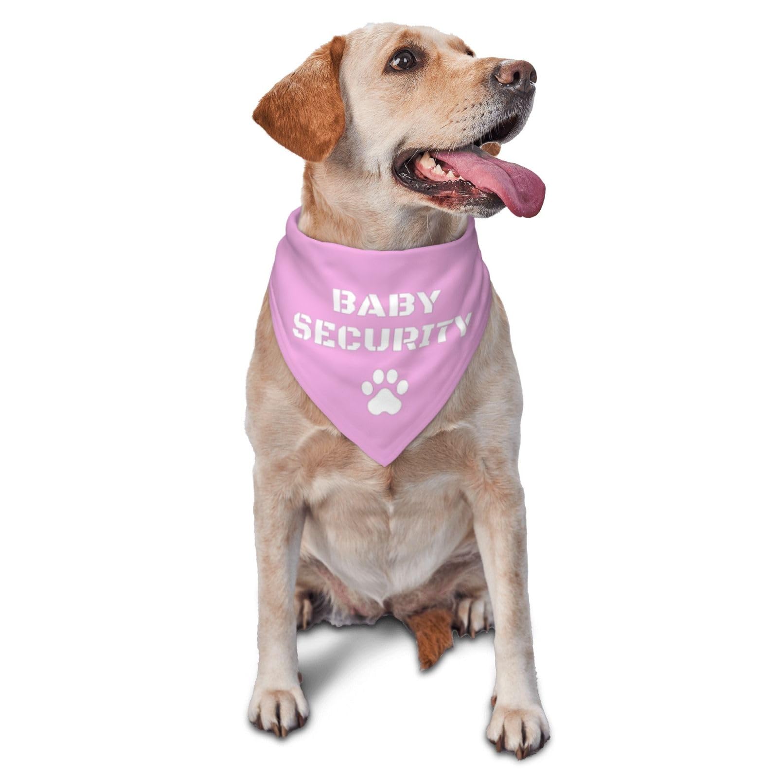 Baby Security in Training, anuncio de embarazo, bandana de revelación de género para perro, bufanda, accesorios de decoración, regalo para fiesta de amantes de los perros (rosa)