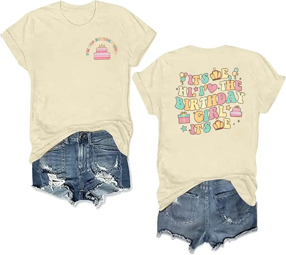 MYHALF Happy Birthday Shirts for Women: I'm The...