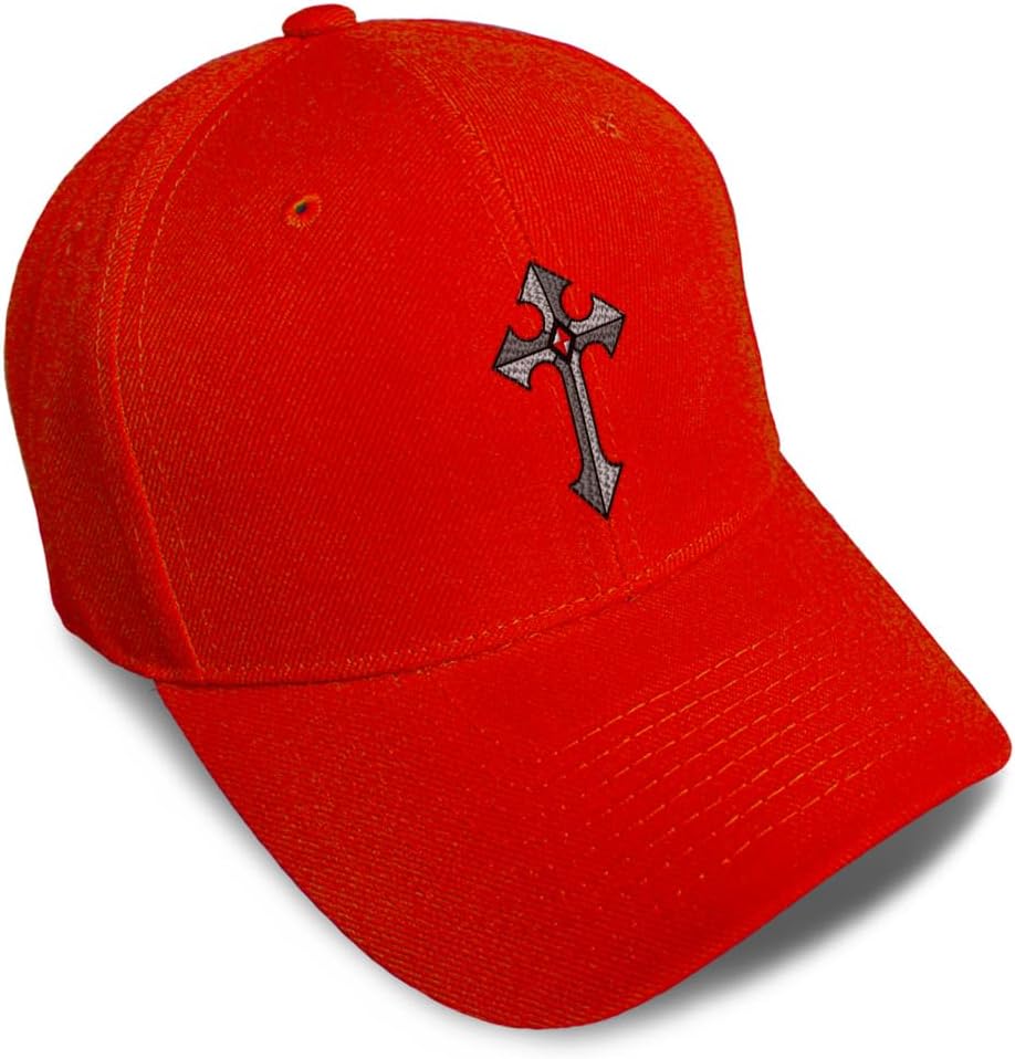 Baseball Caps for Men & Women Embroidered Religious Gothic Cross Jesus Christ Ladies Baseball Hats Acrylic