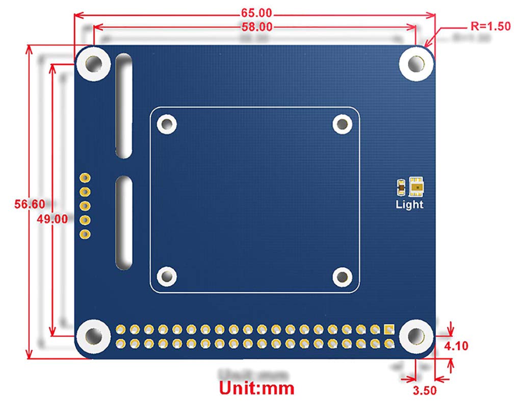 Waveshare Pan-Tilt HAT 2 Axes Pour Raspberry Pi - PCA9685 + Capteur Lumière TSL25911 - Compatible Zero/2B/3B/3B+ - Contrôle Caméra Et Intensité Lumineuse I2C