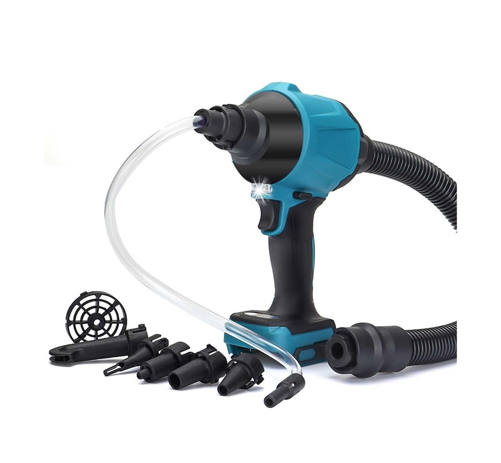 Soplador centrífugo 8 Piezas 1000 W 45000 RPM soplador de Polvo inalámbrico, inflador función vacío Juguete multifunción for batería 18 V
