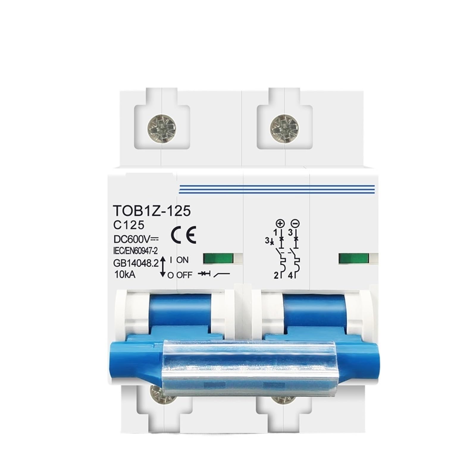YFHGULBTK 2P 125A 100A 80A DC MCB 600V Circuit Breaker 1Pcs(80A)