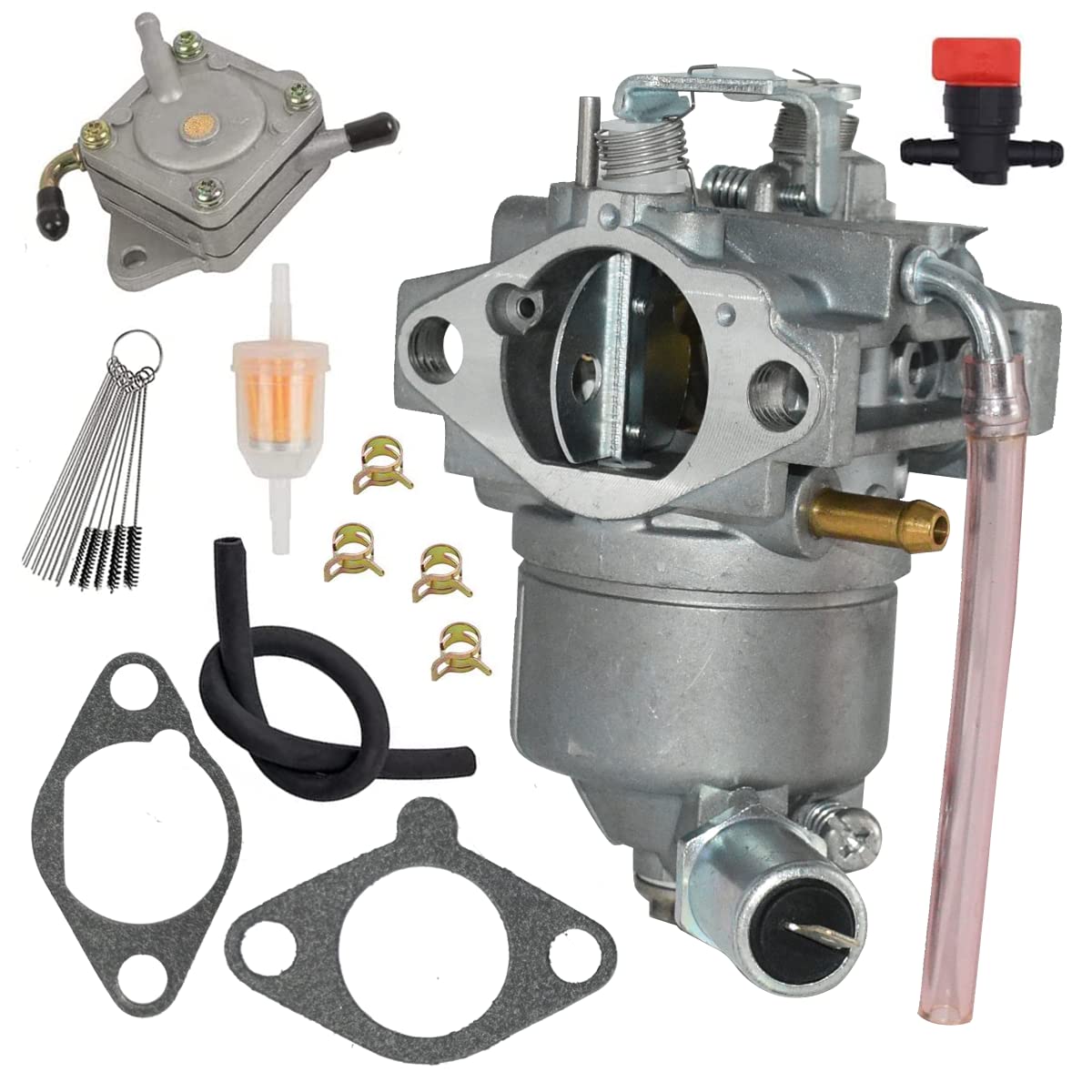 Cylinman AM109205 Carburetor For John Deere GT242 GT262 GT275 Kawasaki LX170 LX172 LX175 LX176 LX240 F510 32124 FC401V 4-cycle With Fuel Pump With