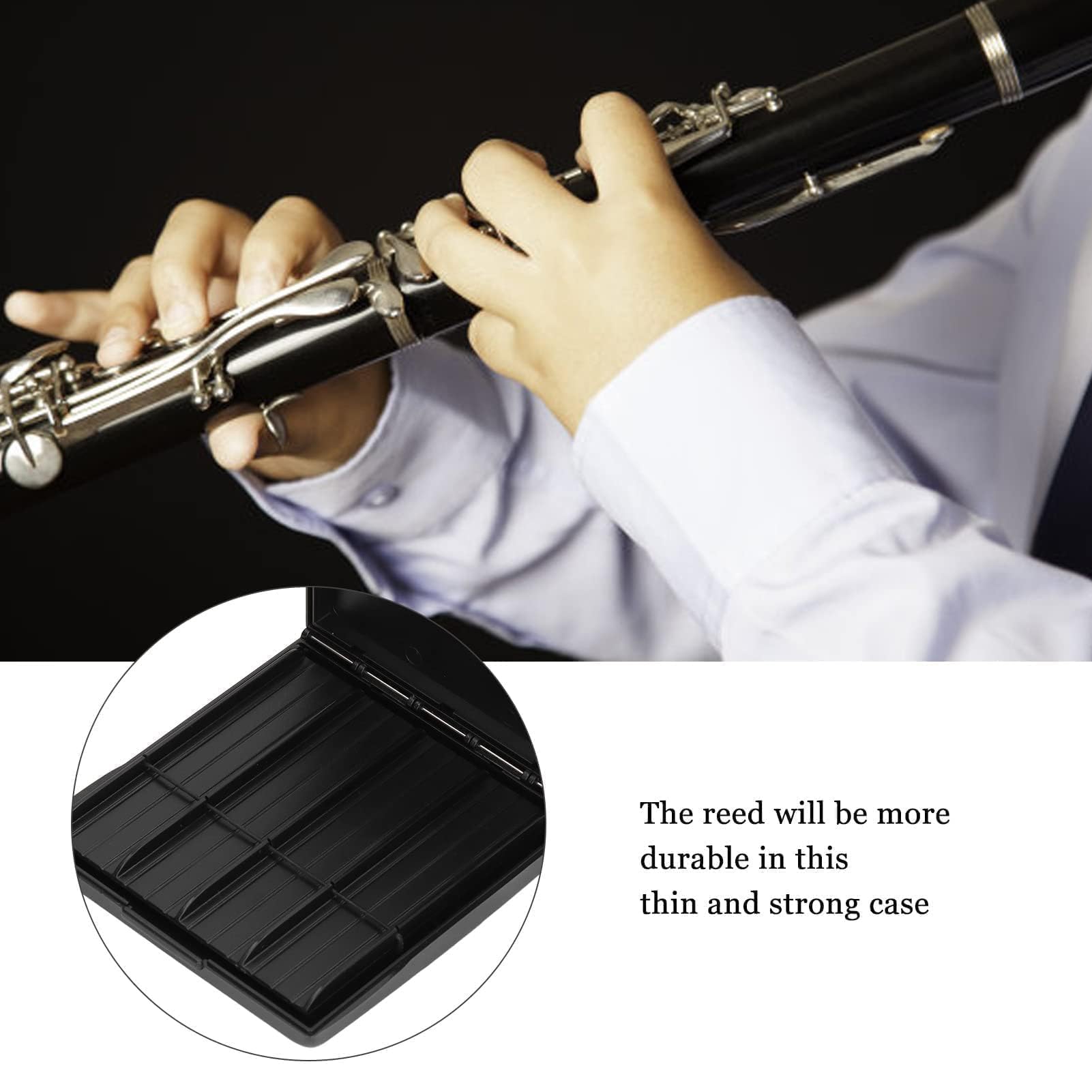 8 Pcs Saxophone Clarinette Reed Mallette De Rangement, Drop Proof Étanche Reed Case Accessoires D'instruments De Musique