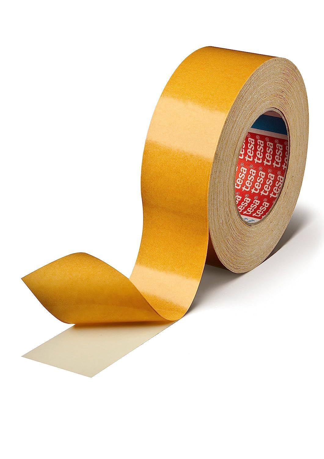 tesa fix 4964 - Cinta adhesiva de doble cara con soporte de tela, color blanco, longitud: 50 m, varios anchos (1 rollo - 38 mm)