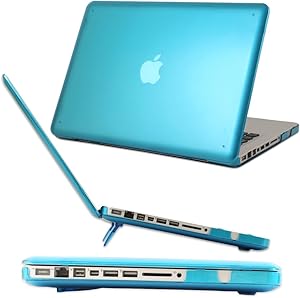 iPearl mCover Hard Shell Case with Free Keyboard Cover for Model A1278 13-inch Regular Display Aluminum Unibody MacBook Pro - Aqua