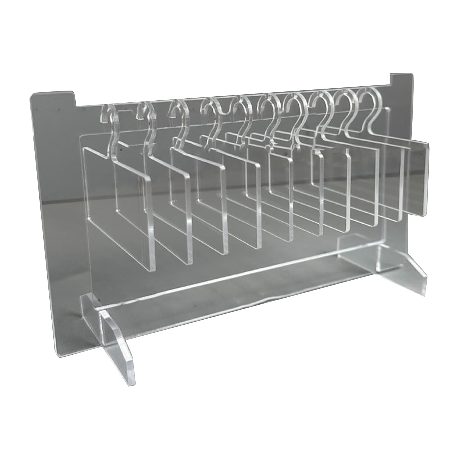 Nail Hanger Stand, Acrylic Nail Art Display Board, Transparent Nail Sample Organizer, Nail Hanger Display Holder with 10pcs Hanger(M)