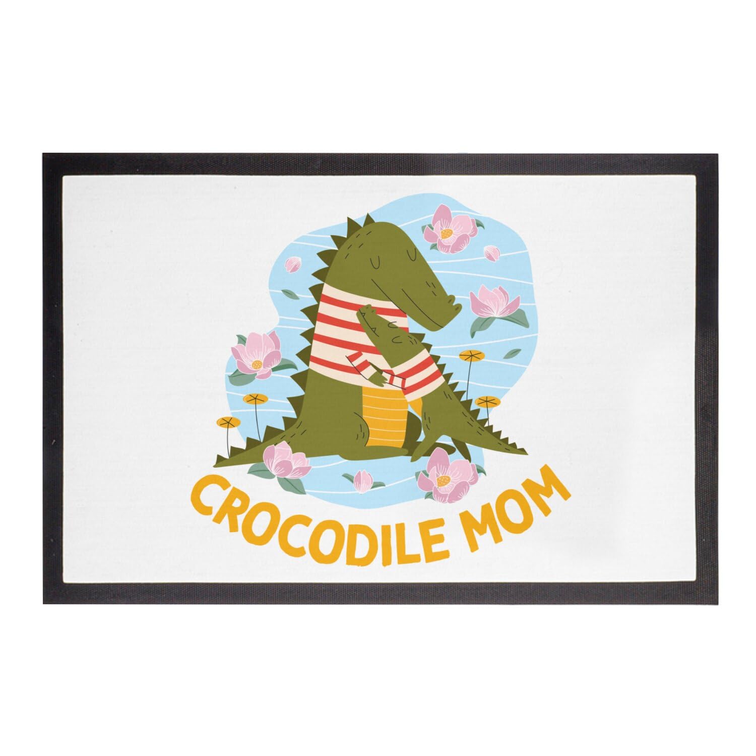Paillasson blanc crocodile 60x40 cm pour illuminer votre entrée