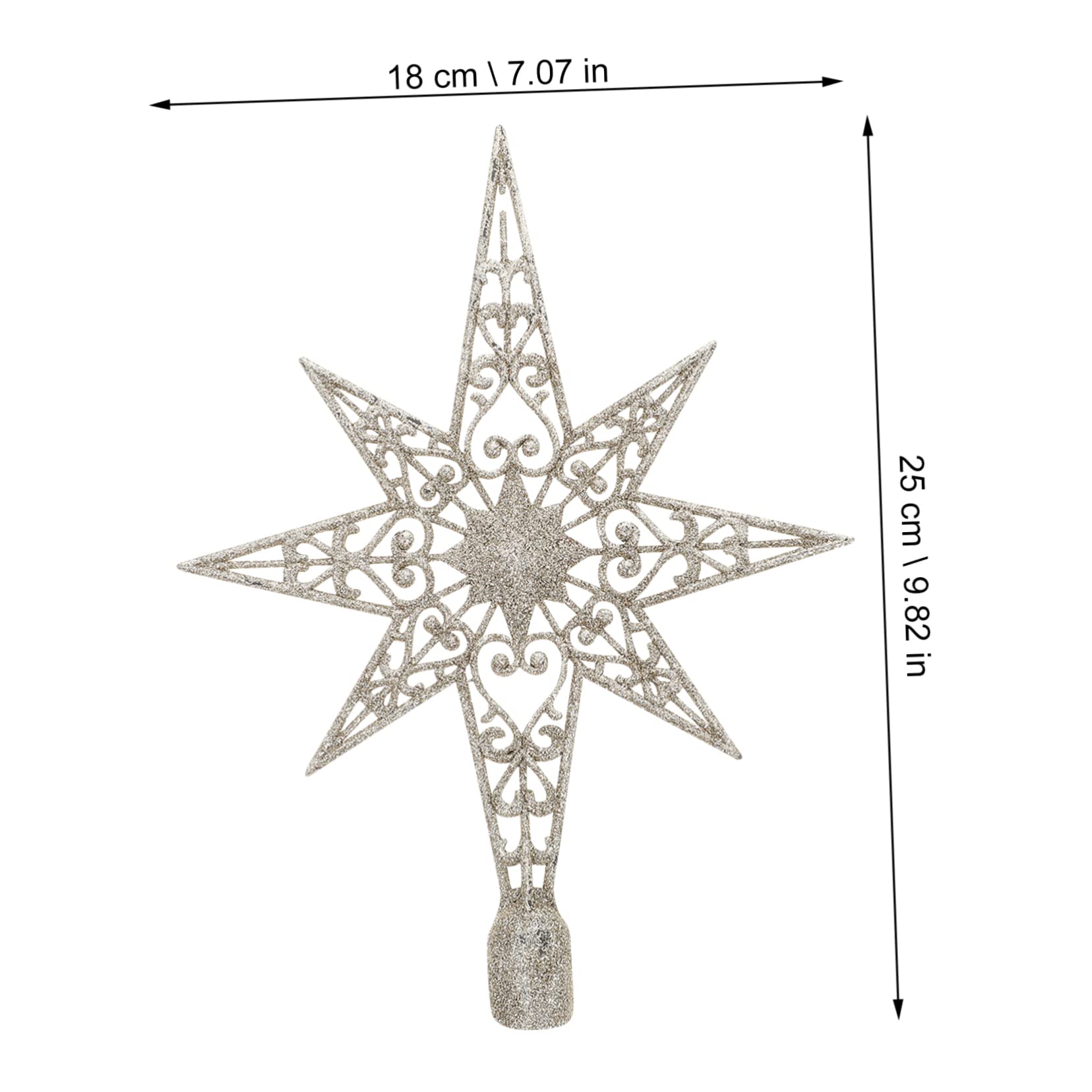 Zerodeko 4 Stück Weihnachtsbaumspitze Stern Vintage-baumspitzen Leichte Stern-baumspitze Plüsch Lichterketten Weihnachtsbaum Dekorationen Beleuchtet Christbaumspitze Gold Tür Plastik