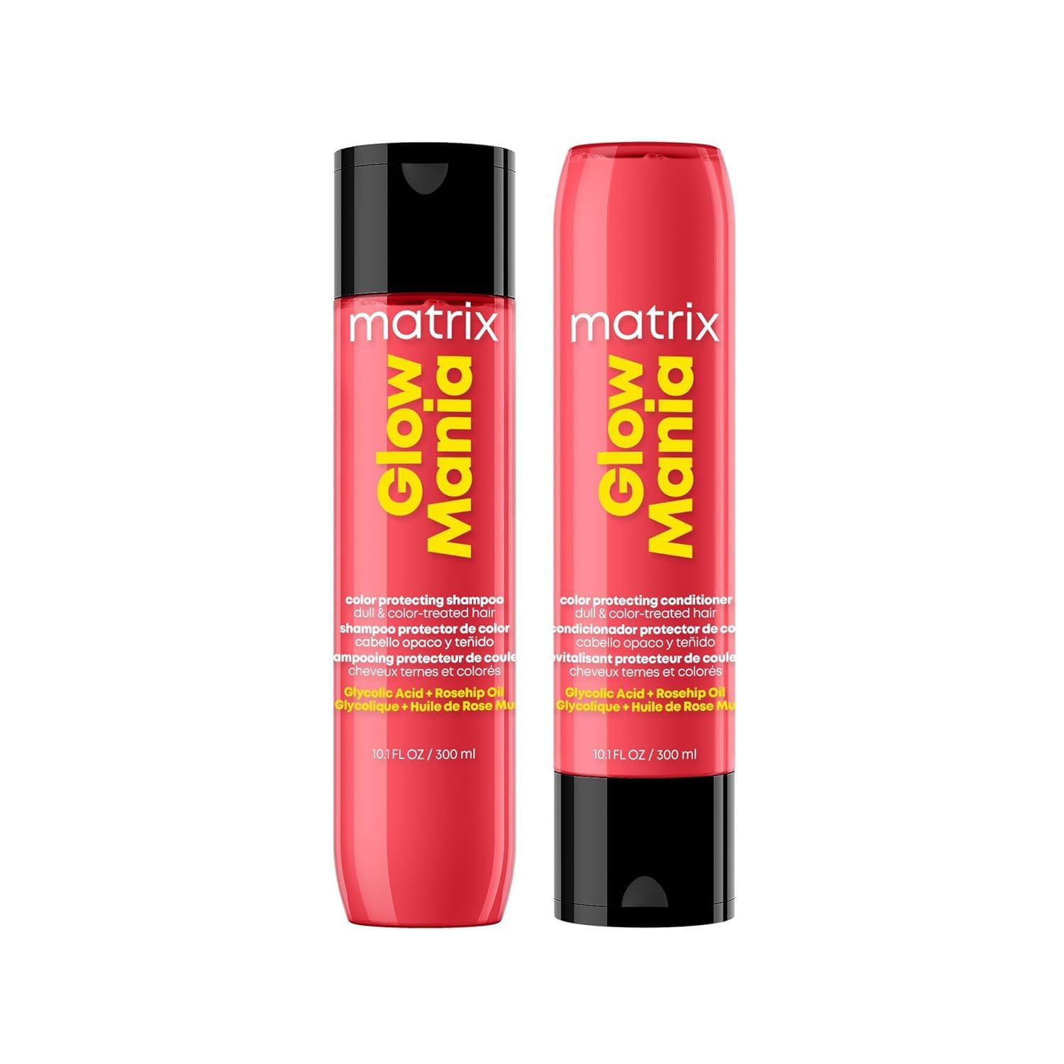 Matrix Glow Mania Color Protecting Shampoo and Conditioner Set - Hydrates Enhances Shine Preserves Protects Moisture Vibrancy For