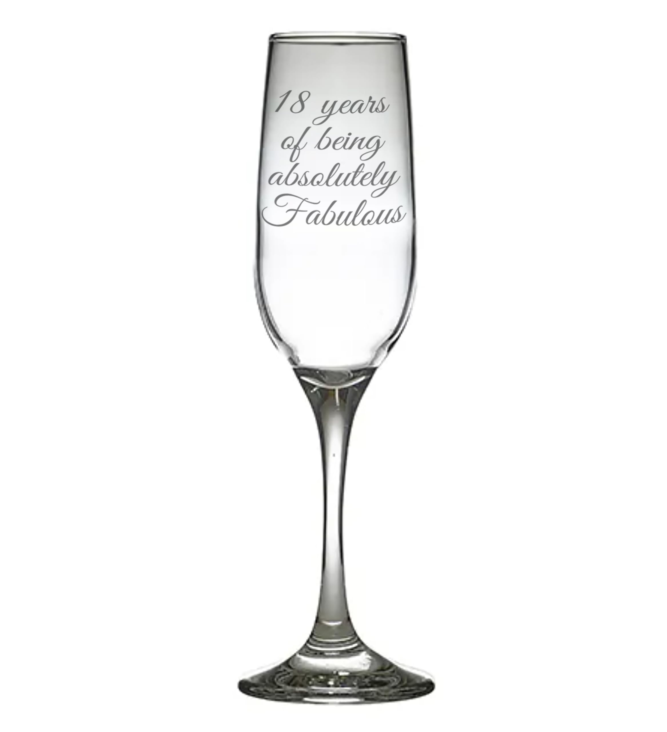 GhostMonkey 18th Birthday Champagne Flute Glass for Girls, Woman