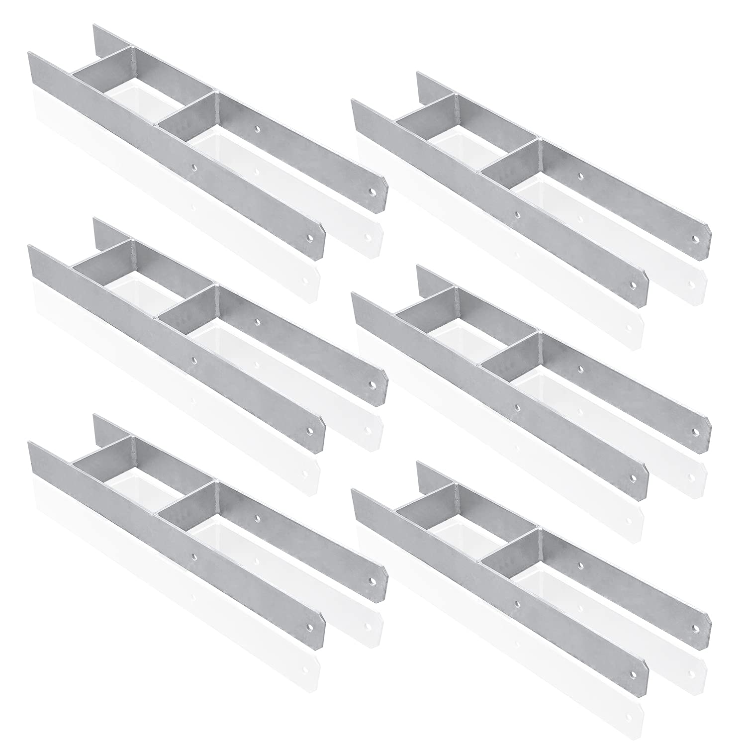 Palo ad H da 121 mm, 6 pali, durevoli, 121 x 600 x 60 mm, pali quadrati in legno per recinzioni di carport