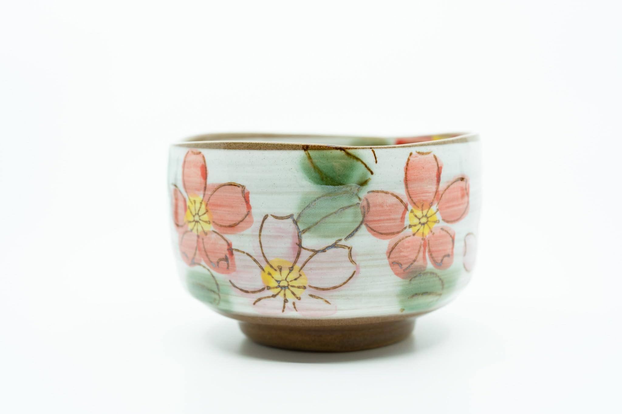 Ciotola da tè Matcha – Autentico Chawan giapponese, ciotola per mescolare matcha – Tazza Matcha realizzata a mano, fiori di ciliegio dipinti a mano, realizzata in Giappone