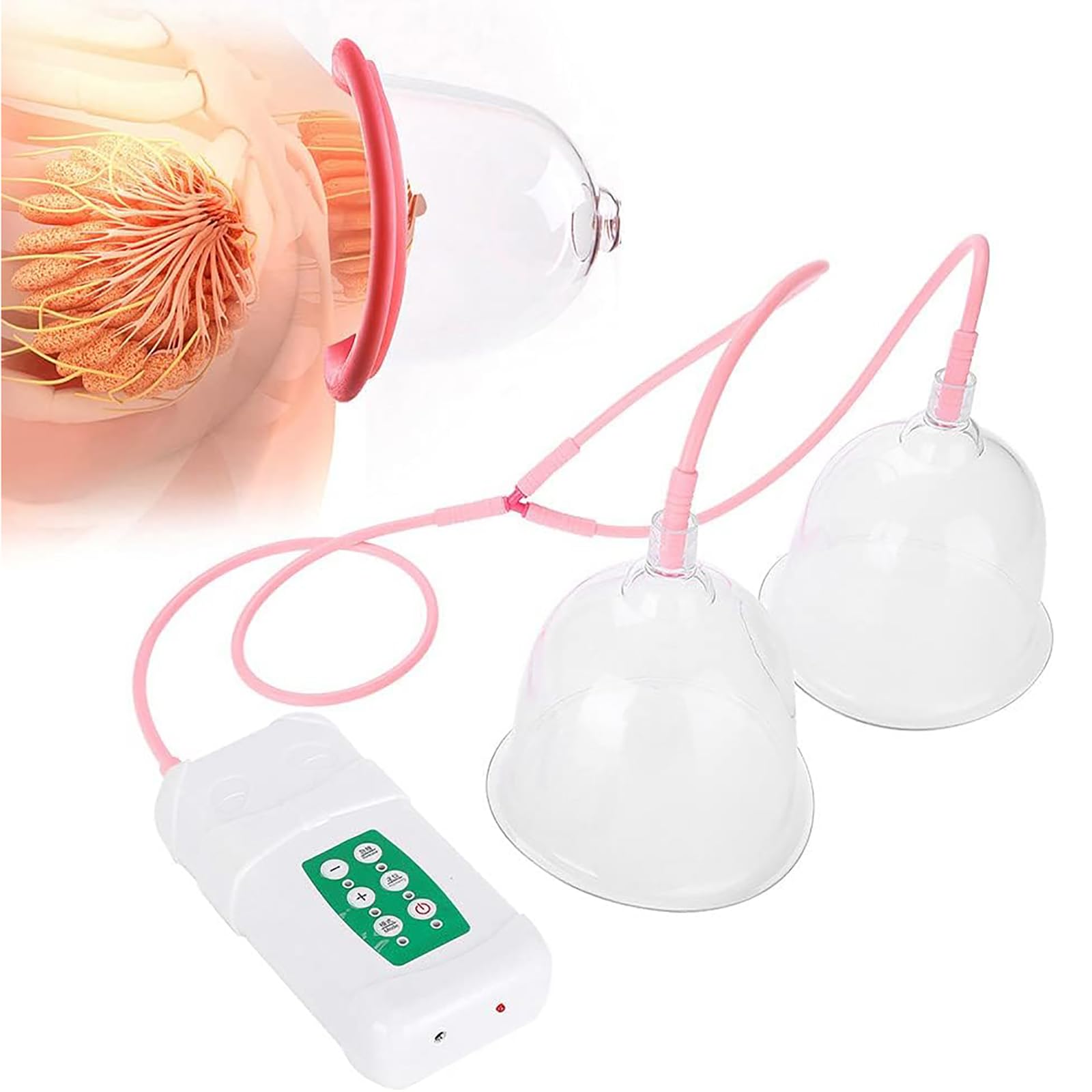 TsoLay Machine Breasts, Chest Beauty Enlargement Machine with 2 Modes and 3 Level of Strength Adjustable, Promote Breast Growth Sutible for Flat