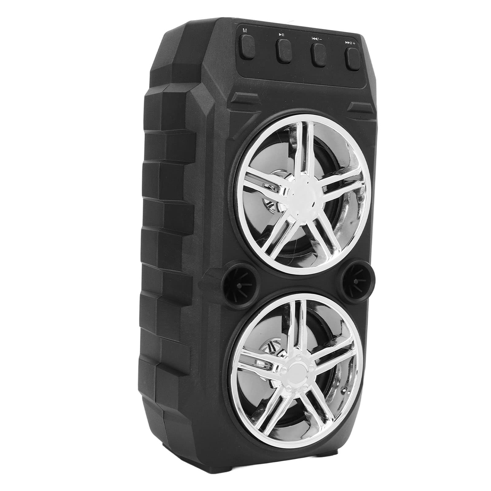 Altoparlante Bluetooth portatile esterno con doppio subwoofer ad alto volume U Disk Scheda di memoria per campeggio grigio argento