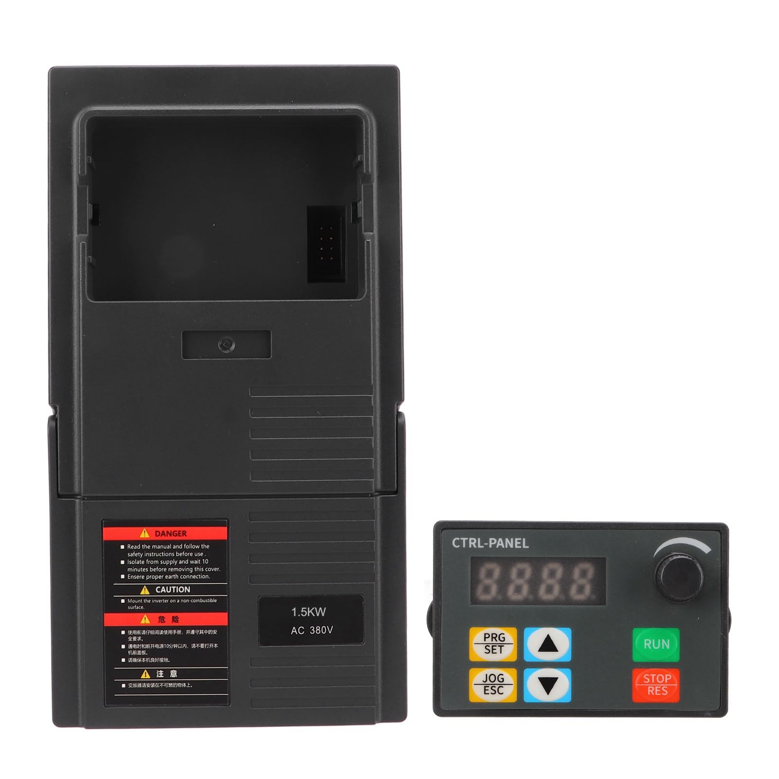 Convertidor de Frecuencia, Variador de Frecuencia, Trifásico 380‑440 V Entrada 0‑440 V Salida Convertidor de Frecuencia Inversor VFD (2,2 Kw, Controles de Motor Eléctrico (1.5kw)