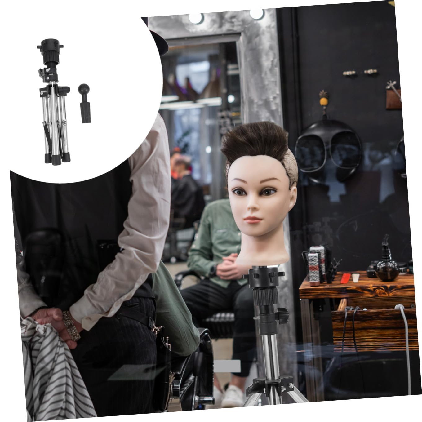 Ipetboom Wig Stand Mit Verstellbarem Stativ Faltbarer Mannequin Kopfhalter Für Perücken Stabiler Und Tragbarer Für Haarstyling Und Schulungen Für Friseure Und Ausstellungen