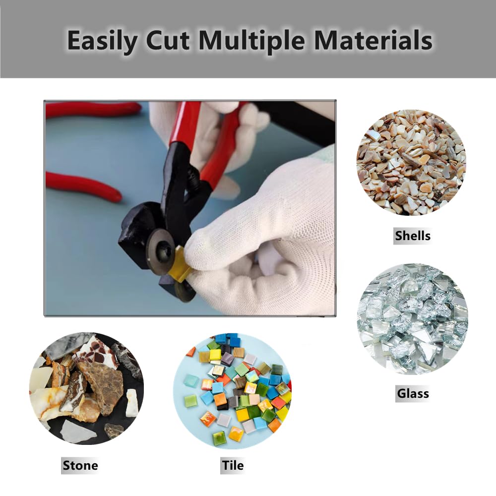 Pince à Couper Les Carreaux De Mosaïque Et Verre - 8 Pouces, Alliage Aluminium - Outil De Coupe Précise Pour Quartz, Céramique, Jade