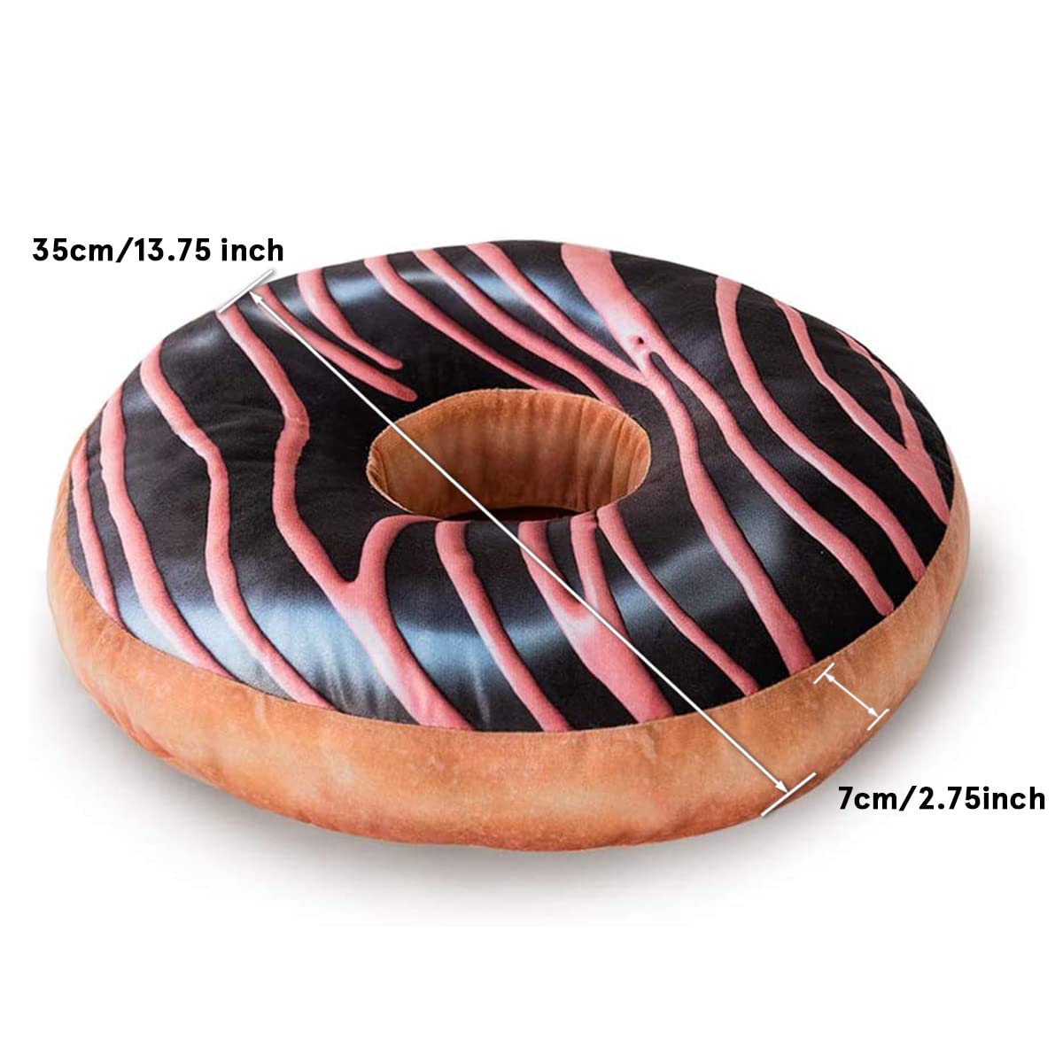 HYSEAS Almohada de color chocolate con forma de dona