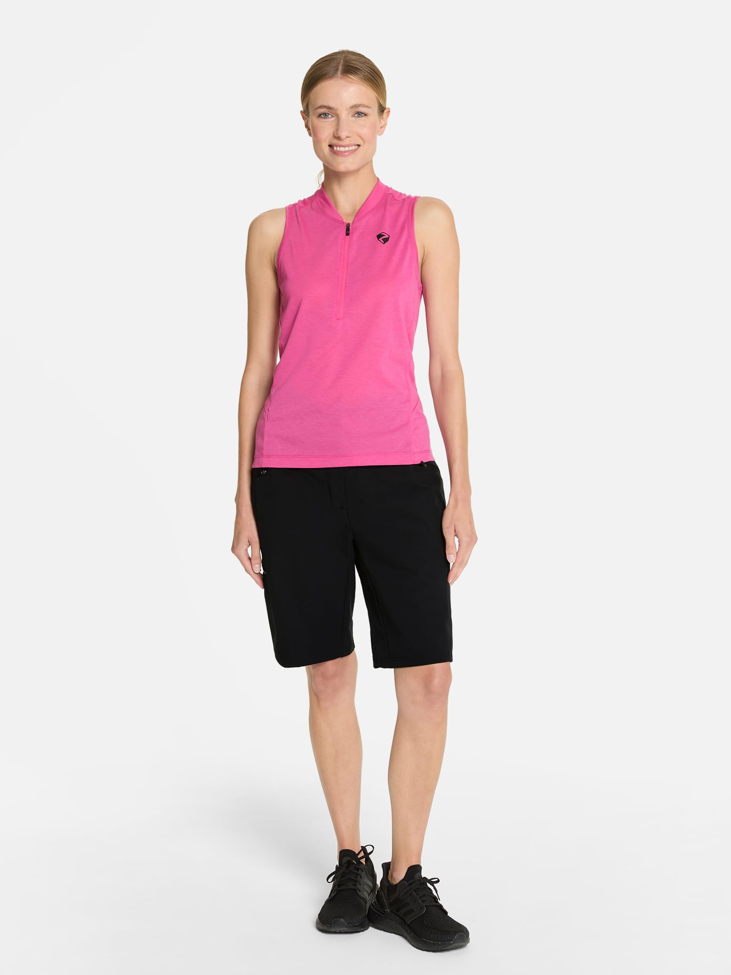 Ziener Damen NIKOLETTA Fahrradtrikot/Radtrikot - Mountainbike|Rennrad - atmungsaktiv, schnelltrocknend, elastisch, ärmellos, Magenta, 46