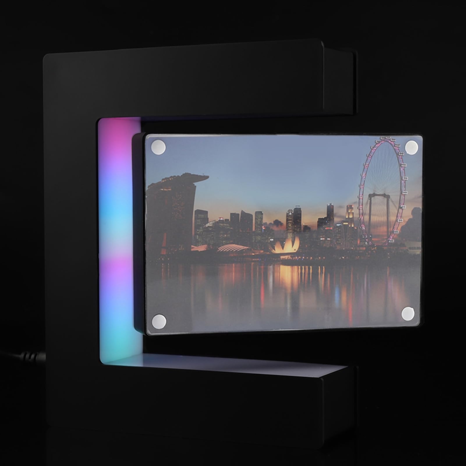 Photo de lévitation magnétique LED pour une décoration de bureau moderne