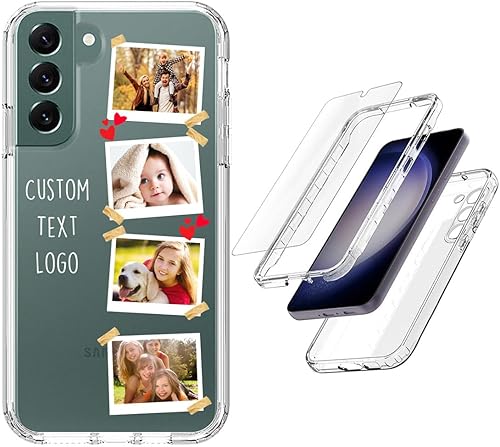 Vista 7 de Funda transparente 3 en 1 diseñada para teléfono Galaxy S21, Plus/Ultra/FE 5G Samsung, capas protectoras híbridas [protector de pantalla] Borrar 05