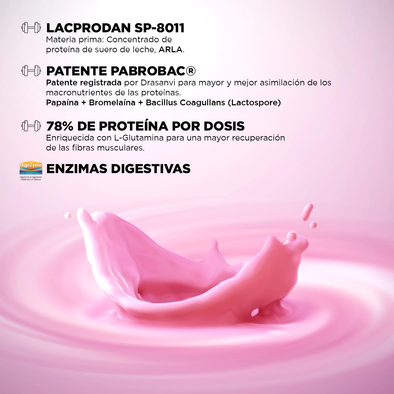SPORT LIVE Concentrado de proteinas de suero de leche | Whey Protein en polvo con L-Glutamina y L-Leucina | Ayuda a aumentar tu masa muscular | Mejora tus batidos |Yogur-Fresa | 2 KG