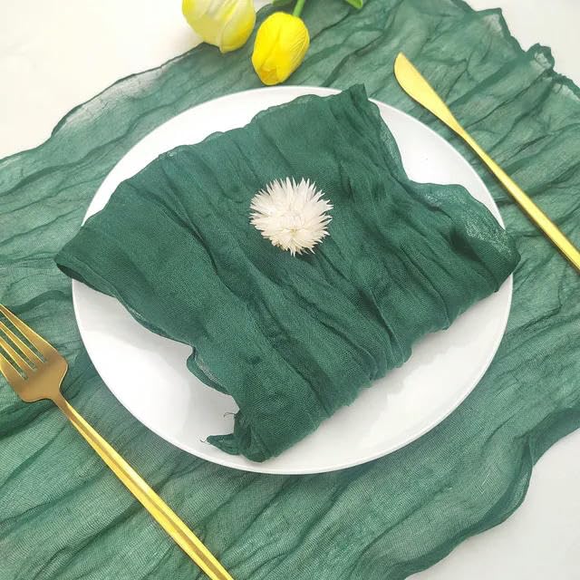 6/12/24/48pcs Cheeseclo Napkins 50x50cm Crinkled Dinner Napkins Rustic Boho We