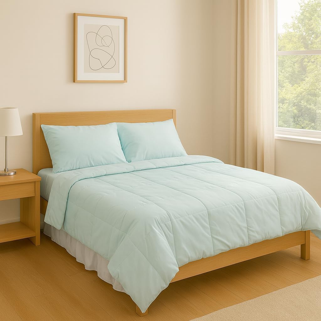 Comfortnights Green Tint Waterproof And Wipe Clean Duvet And Pillow Set King Size 225Cm X 220Cm - 10.5 Tog