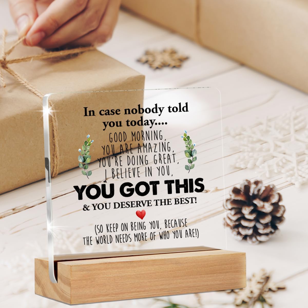 GTGIC Inspirational Desk Sign - Motivational Quote - Clear Acrylic - 4 x 4 Inches - Modern Theme - Tabletop Decorative Sign - Image 3