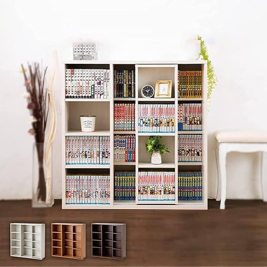 Amazon｜コミックラック スライド式 スライドダブル 4段 幅90