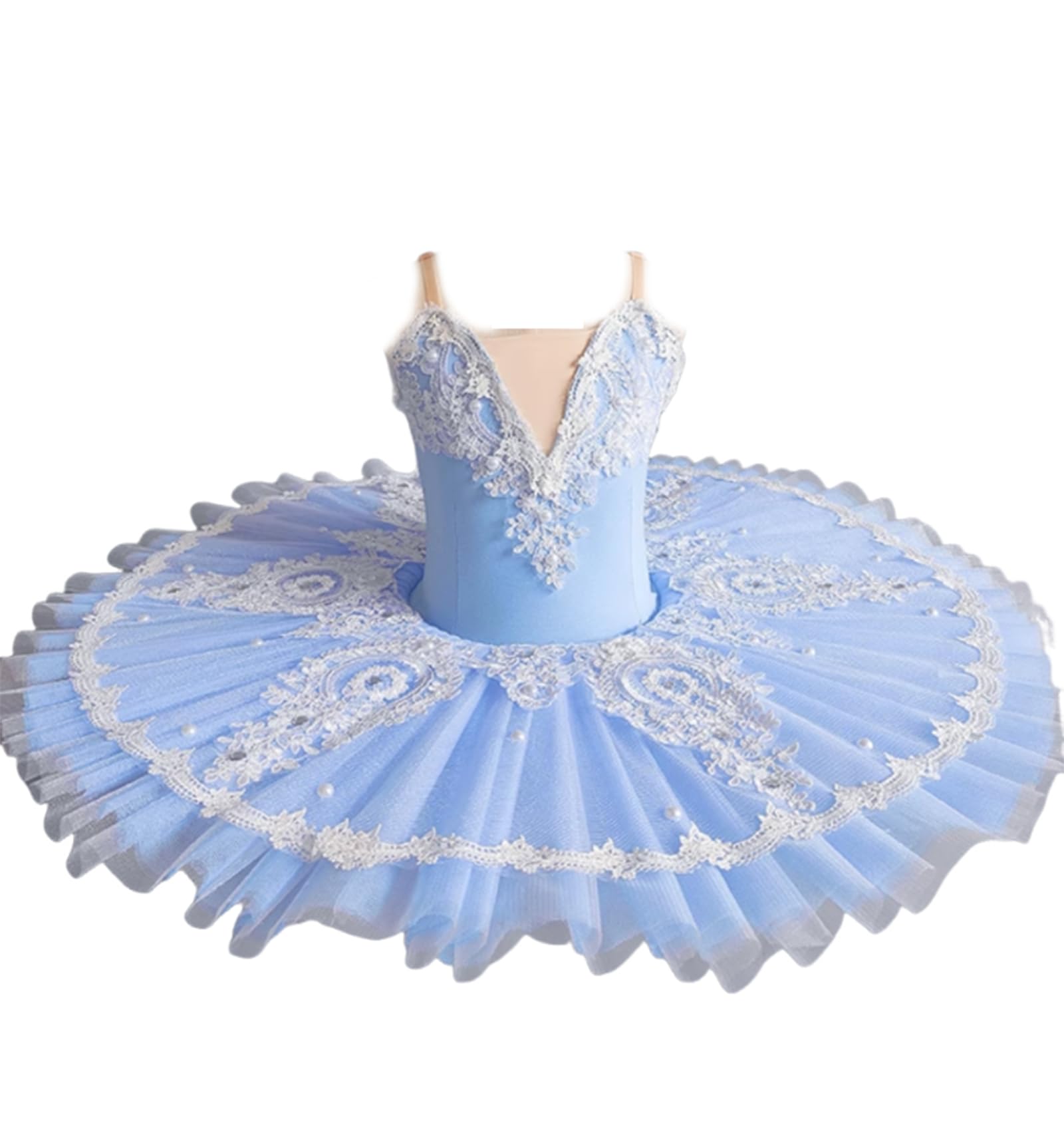EFLALYHG Vestido de tutú Profesional de Ballet para niñas, Disfraz de Bailarina de panqueque de Lago de los Cisnes, Vestido de tutú de Ballet para Danza
