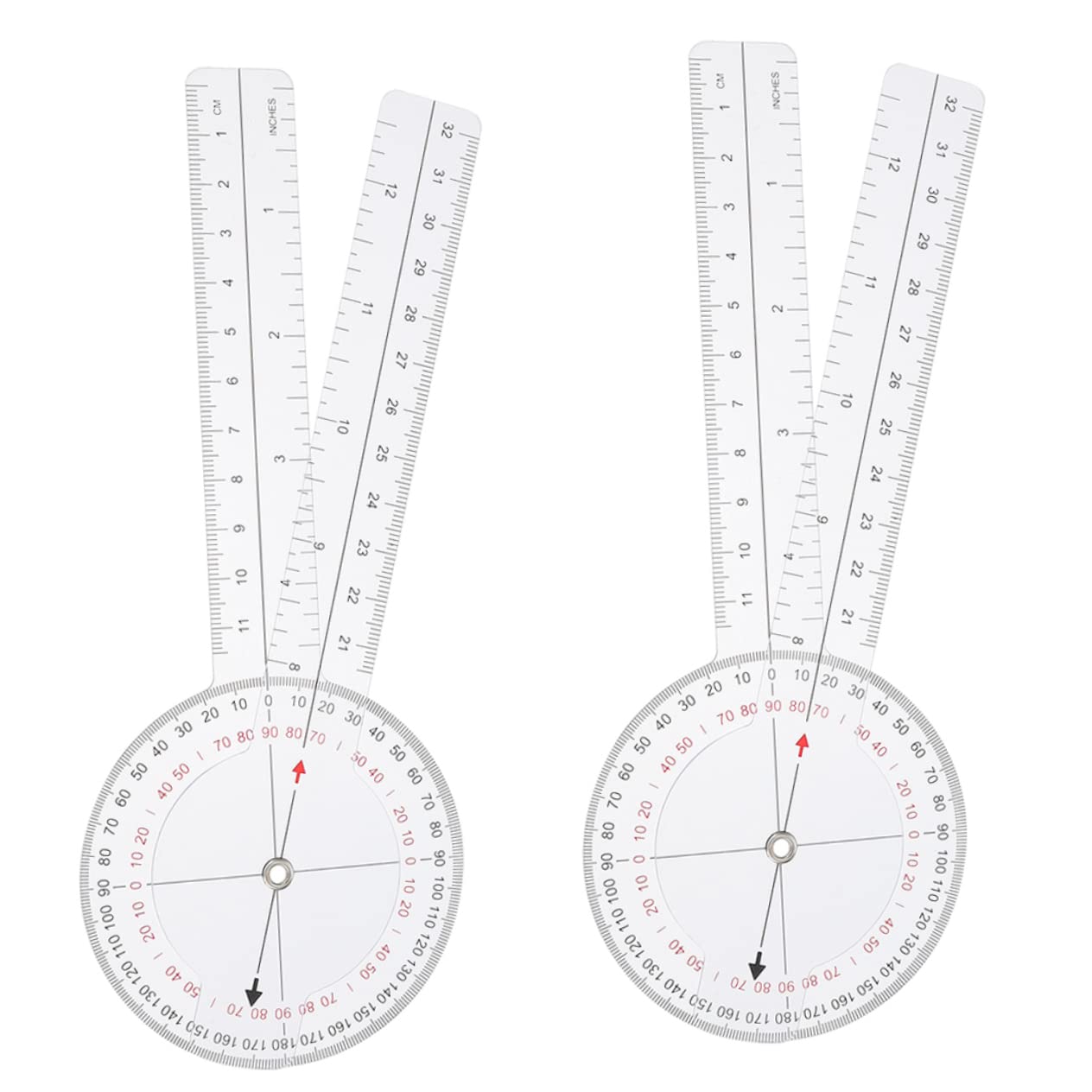 STOBOK 10stücke Goniometer Protractor Transparent Winkellineal Für Präzise Winkelmessungen Für Architektur Ingenieurwesen Design Und Schulbedarf Rotierbar Langlebig