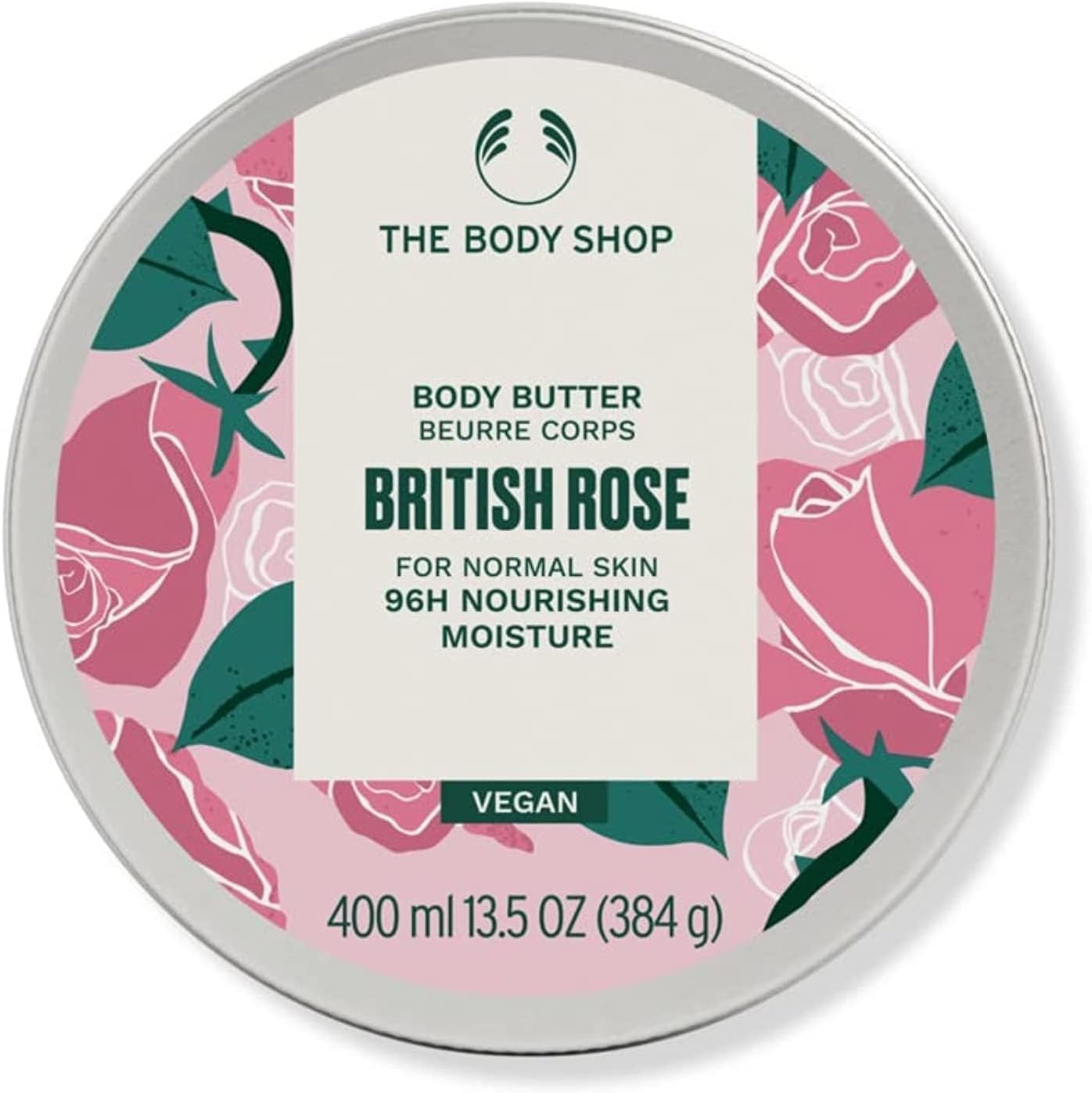 The Physique Store Beurre Corporel BRITISH ROSE pour Peau Normale – NOUVEAU-GRAND – 400 ML